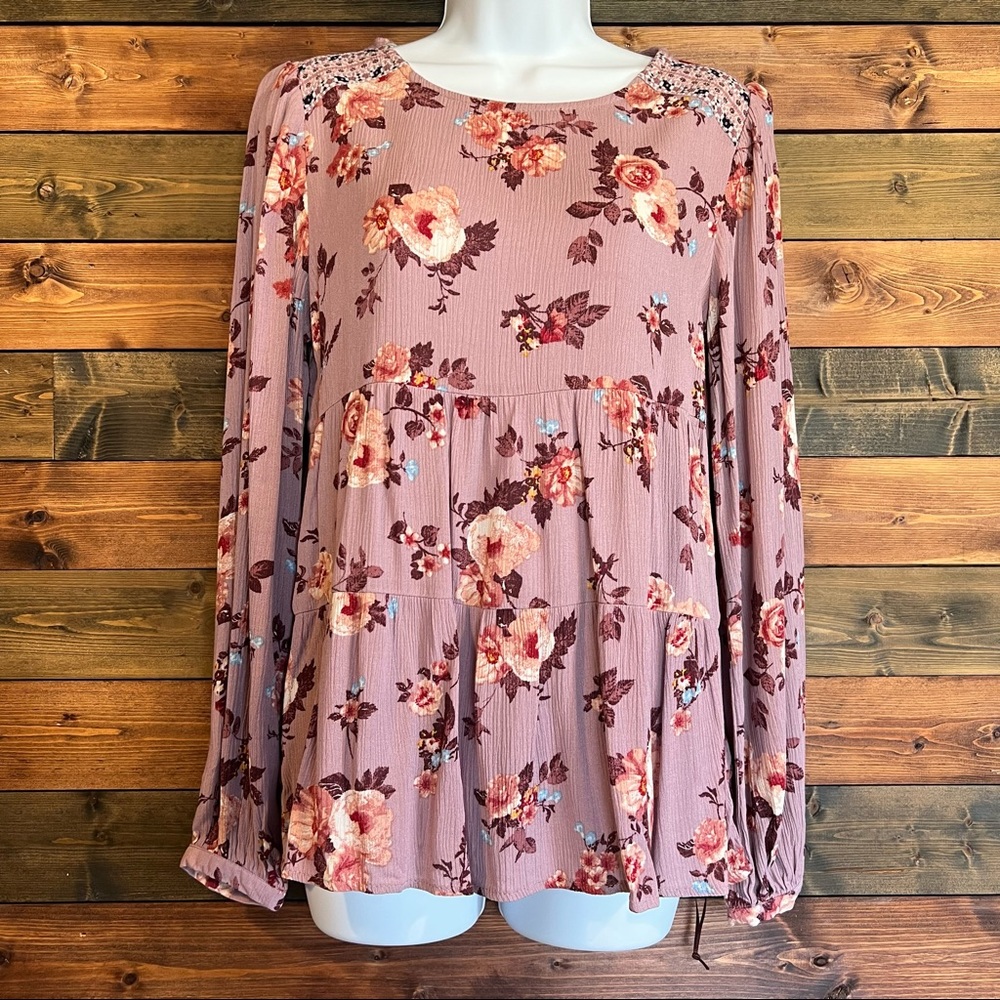 Floral Print Long Sleeve Blouse | Knox Rose